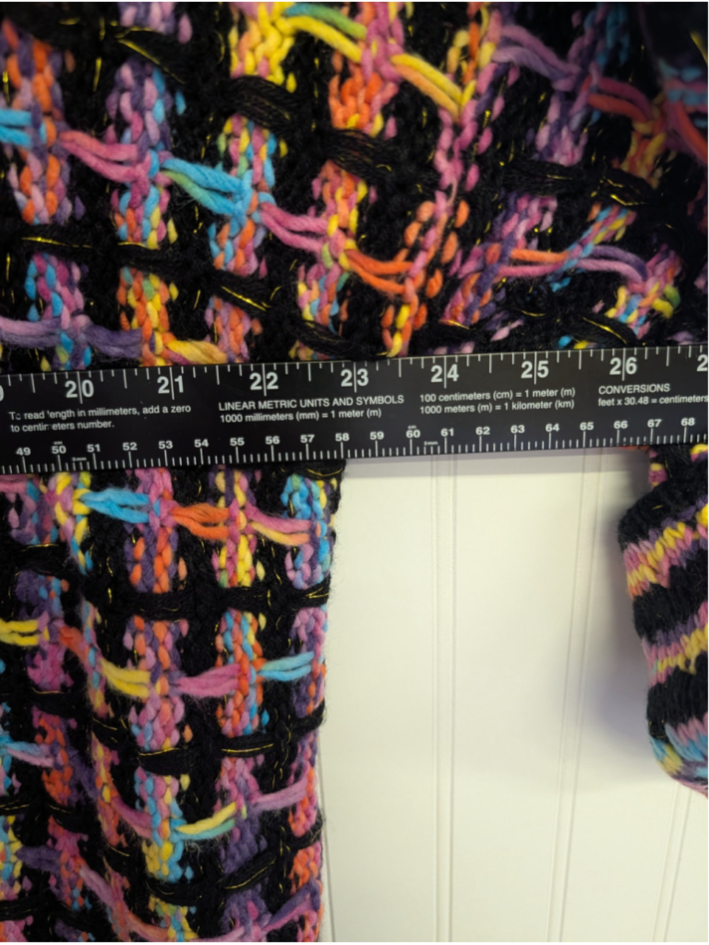 DOUBLE TAKE Boho Knit Duster Cardigan Fringe Oversized Plus 2XL Multicolor Y2K - Picture 4 of 8